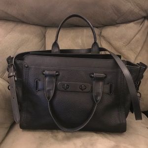 Black Coach carryall Swagger bag